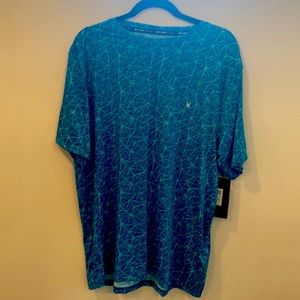 Spider Swim Rash Guard- NWT- Men’s Large.Short Sleeve, Green w/water Graphic.